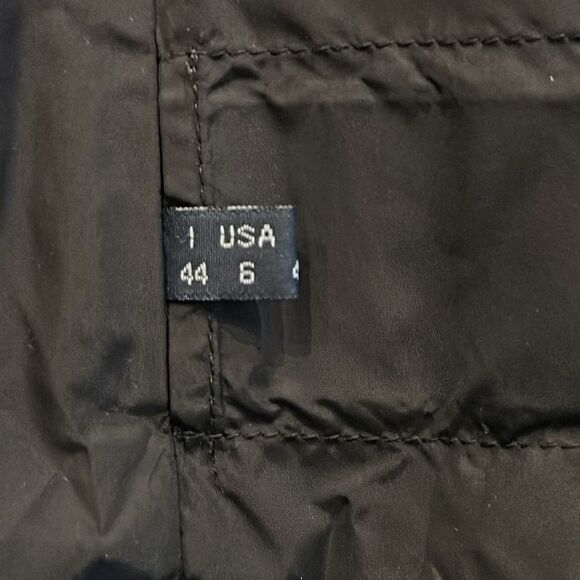 Add Down sz 6 long black Icon 10 hooded zip front coat great preowned condition - Picture 9 of 11